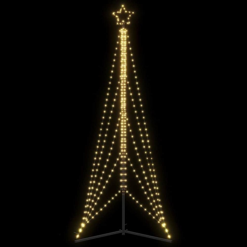 Grand sapin de noël lumineux led 300cm jardin 8 modes d'éclairage blanc chaud