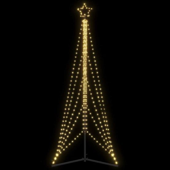 Grand sapin de noël lumineux led 300cm jardin 8 modes d'éclairage blanc chaud
