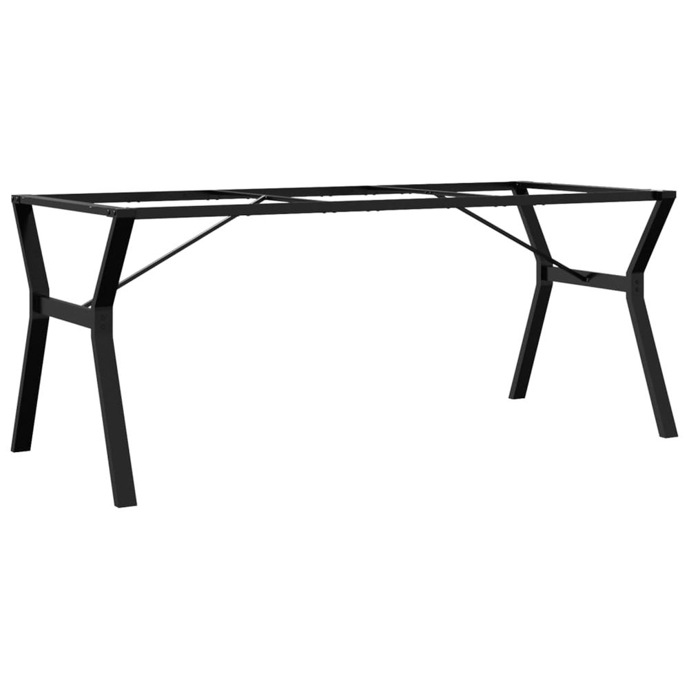 Pieds de table à manger cadre en y 180x80x73 cm acier