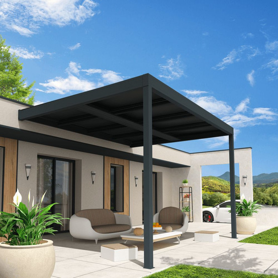 Pergola solaire active gris anthracite 4,642x3,999m
