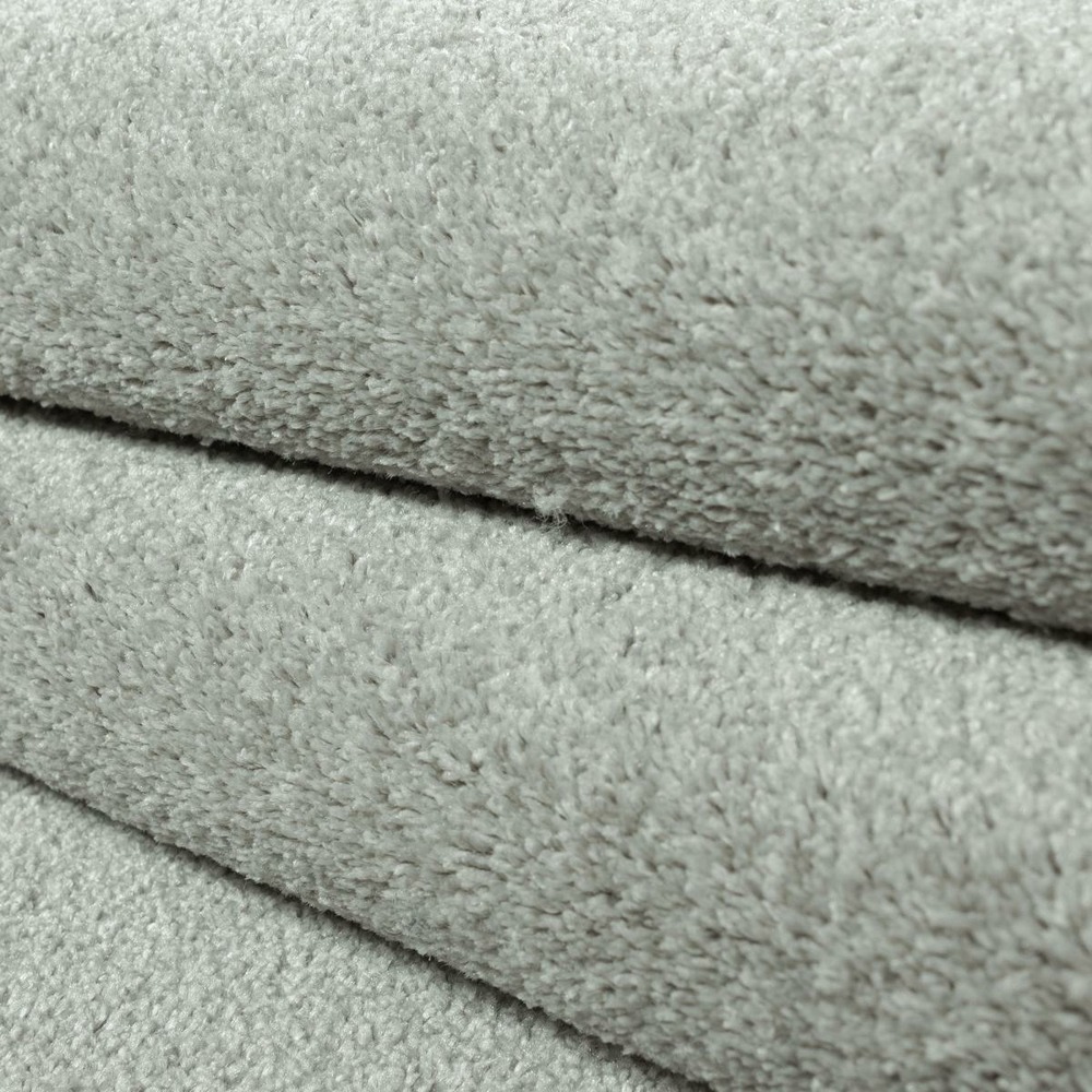 Tapis rond ø200cm tissé motif uni pour salon soula