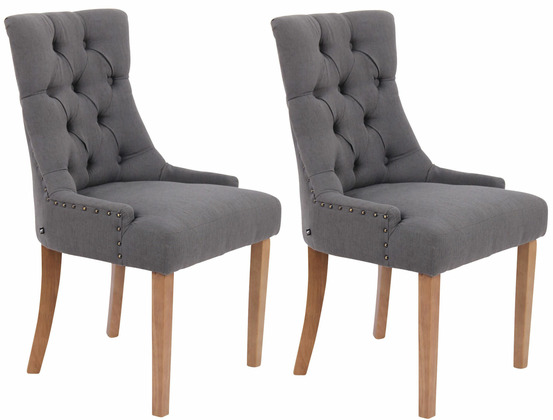 Ensemble de 2 chaises de salle à manger aberdeen en tissu élégant