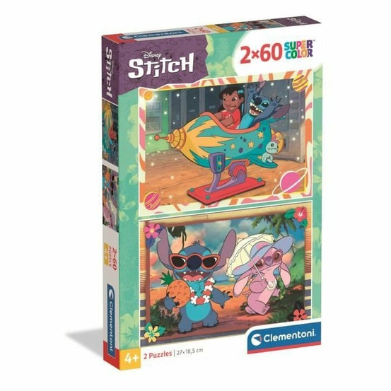 2 puzzles 60 pièces stitch