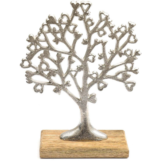 Arbre décoratif en aluminium et bois de manguier arbre de vie taille 1