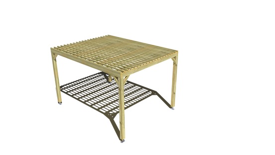 Pergola bois • 3m x 4m • indépendante • sens largeur • lattage bois • livraison comprise