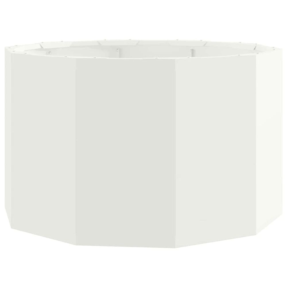 Jardinière d'extérieur blanc 60 x 60 x 35 cm acier