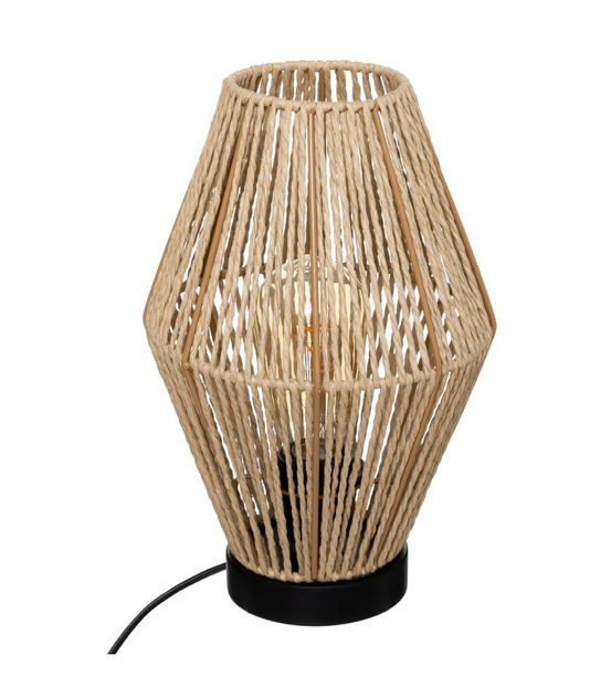 Lampe à poser corde nature h 32 cm