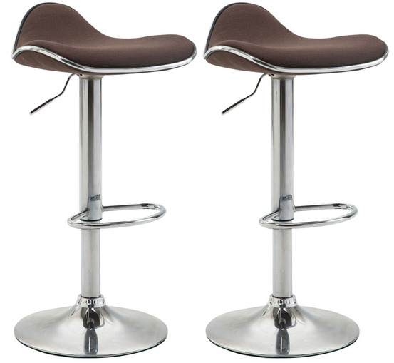 Lot de 2 tabourets de bar shanghai tissu c