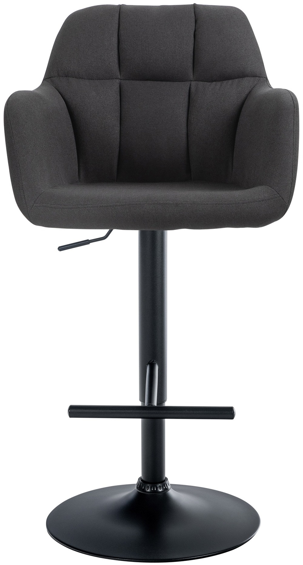 Tabouret de bar natoma tissu noir