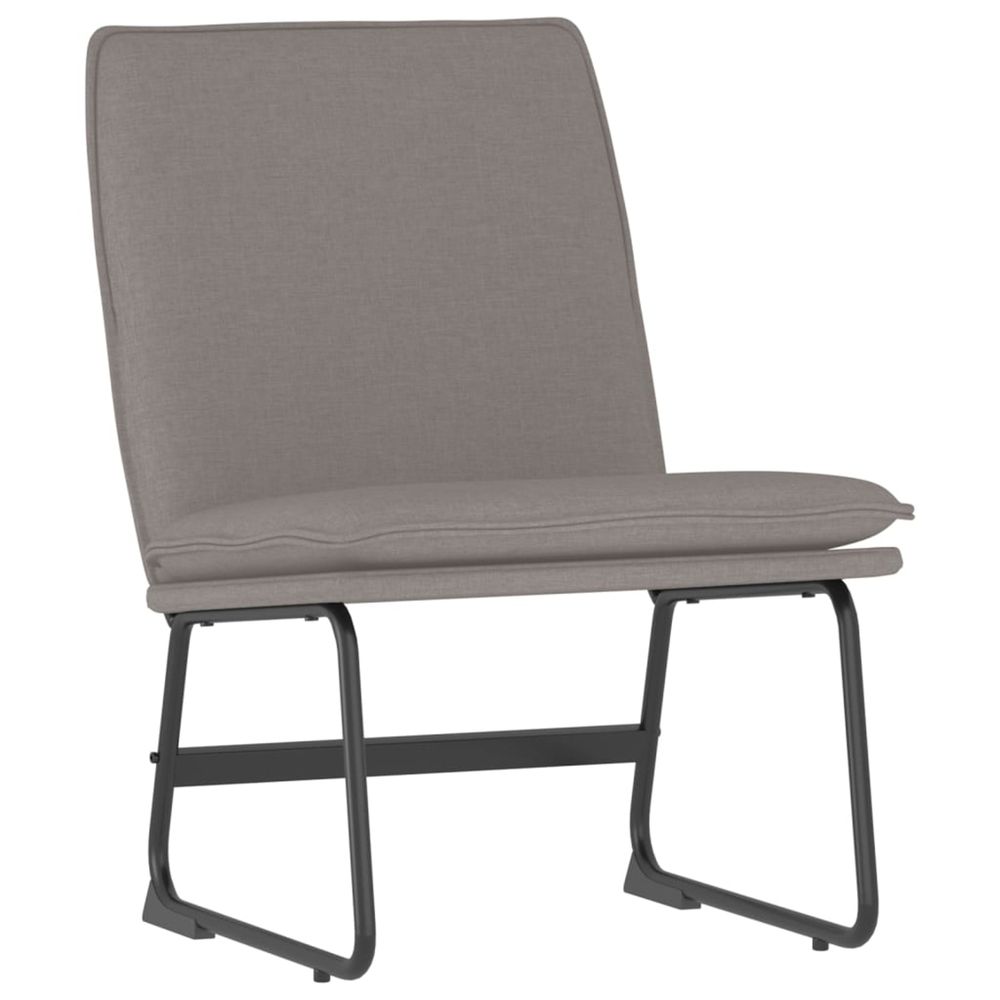 Chaise longue taupe 52x75x76 cm tissu bain de soleil