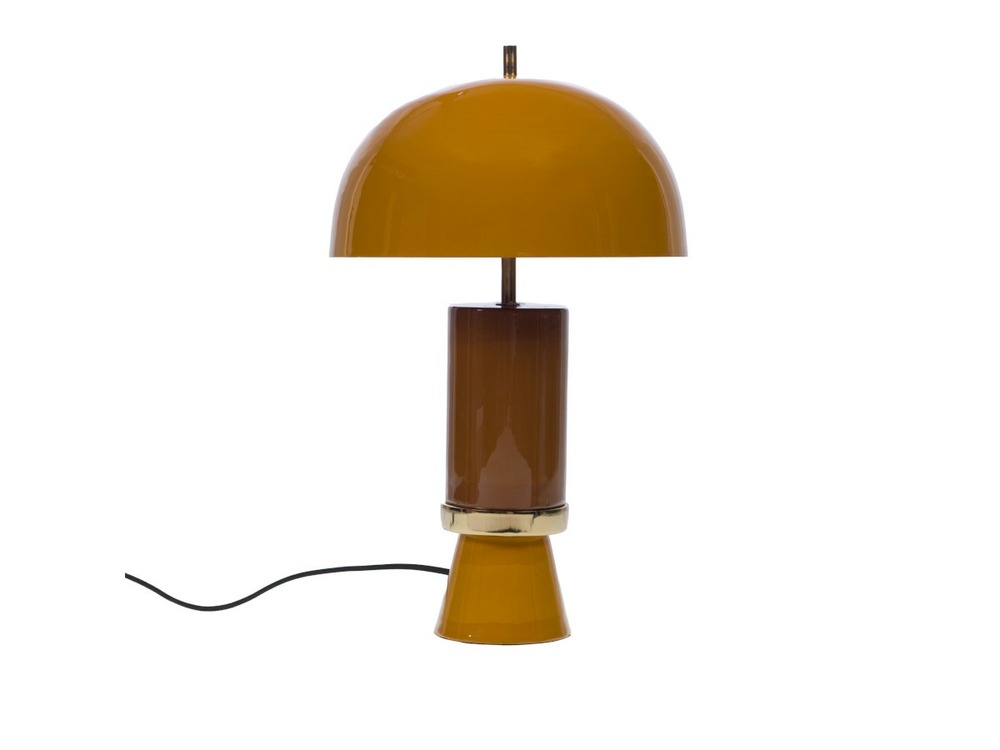 Lampe à poser vintage jaune