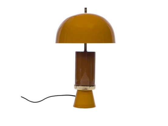 Lampe à poser vintage jaune