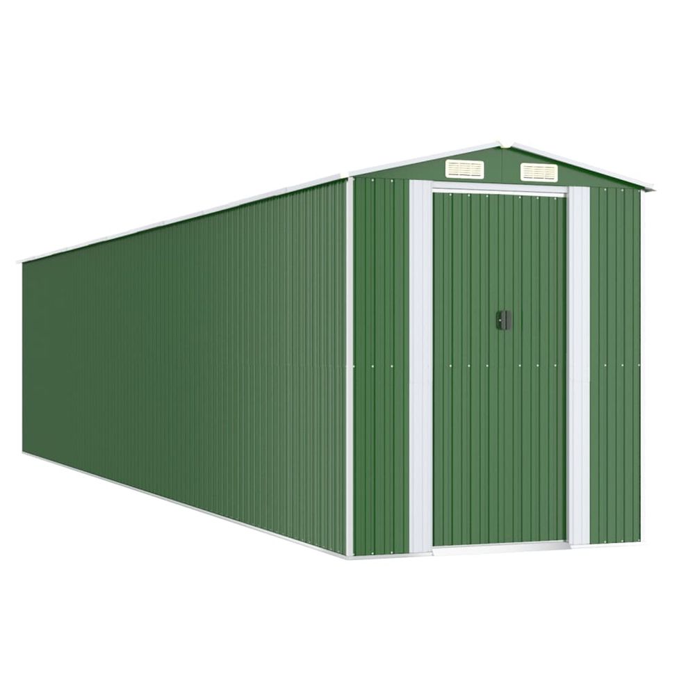 Abri de jardin vert 192x938x223 cm métal galvanisé