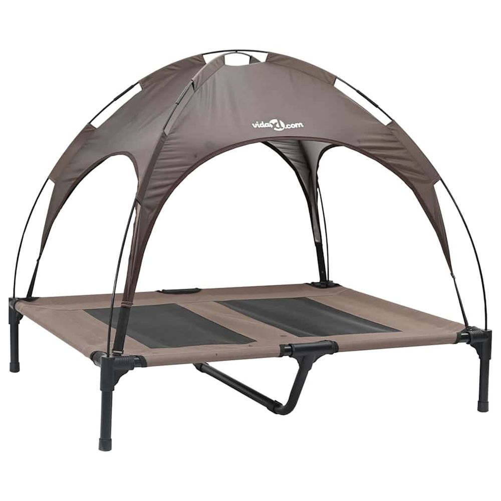 Lit pour chien marron 92 x 77 x 82,5 cm acier