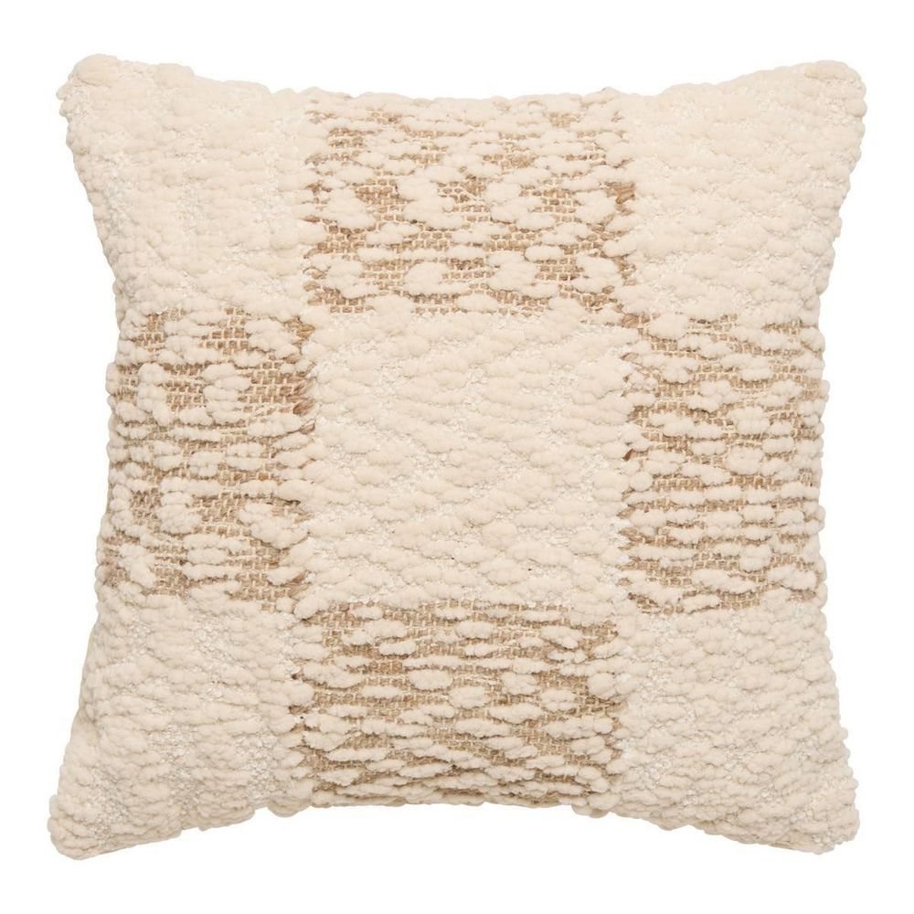Coussin déco laine chenille 