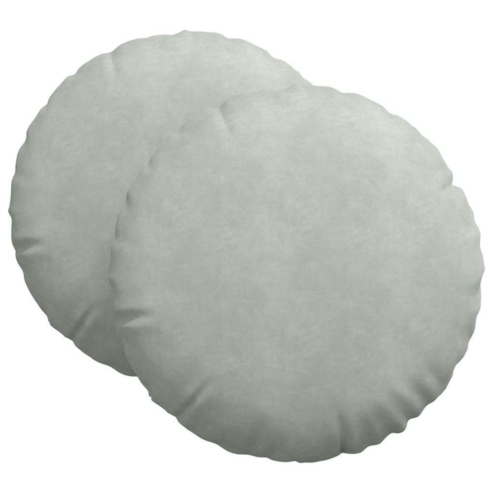 Coussins de siège 2 pc velours gris clair ø60 x 21 cm