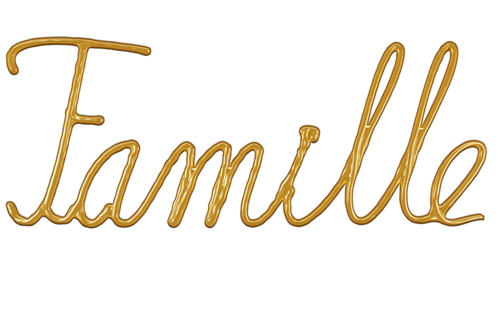 Motif famille 2d - 50cm x 20cm