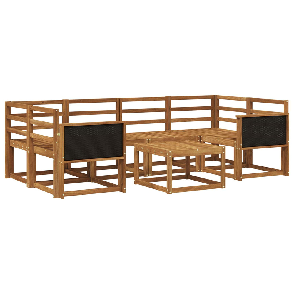 Ensemble de canapés d'extérieur 5 pcs naturel