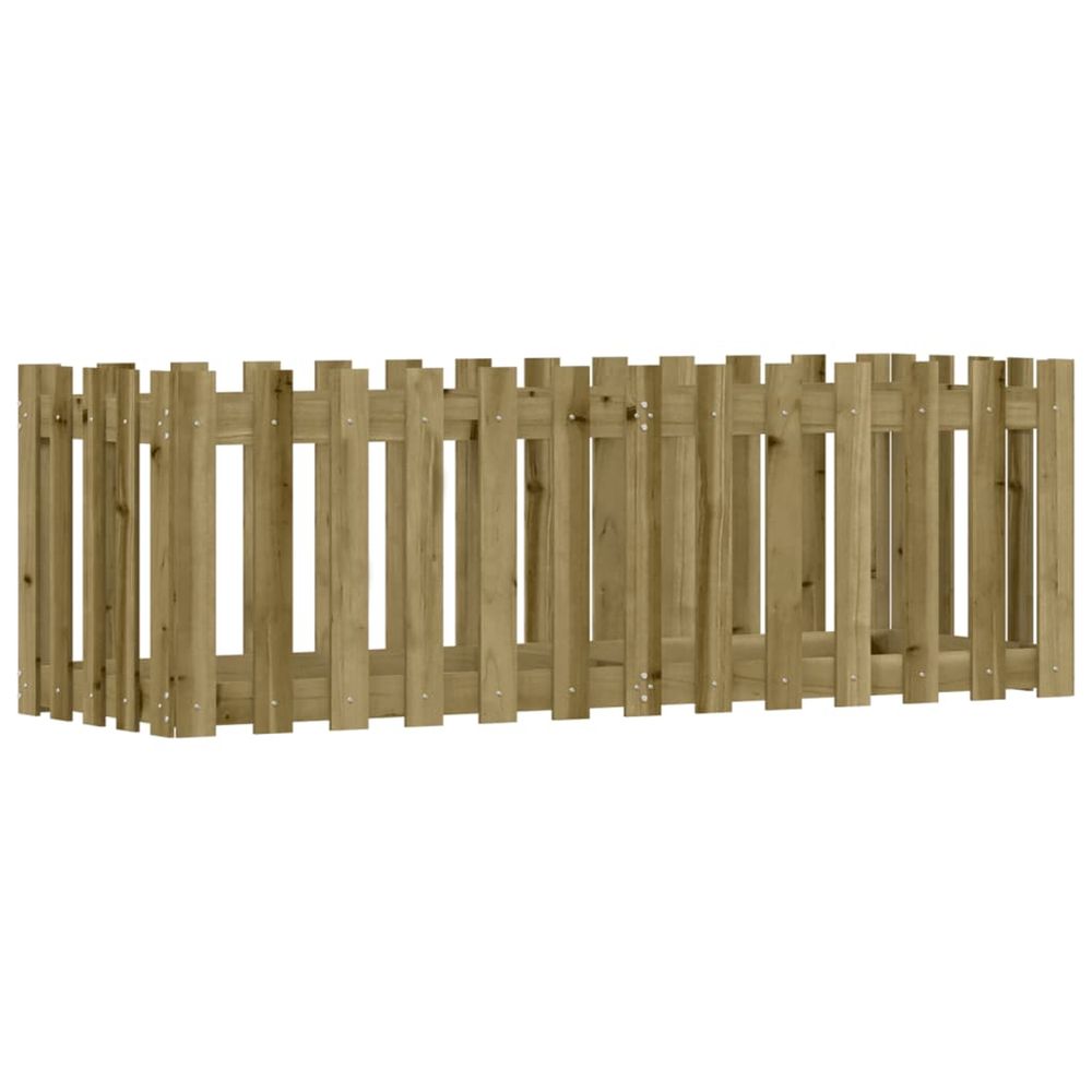 Lit surélevé de jardin design de clôture bois de pin imprégné