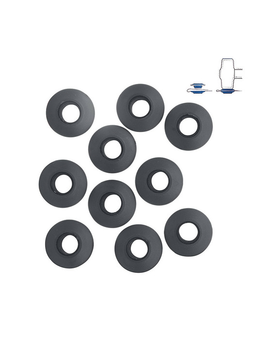 6 lot de 10 anneaux plastique pour stores et toile ø2,8x0,7cm benson