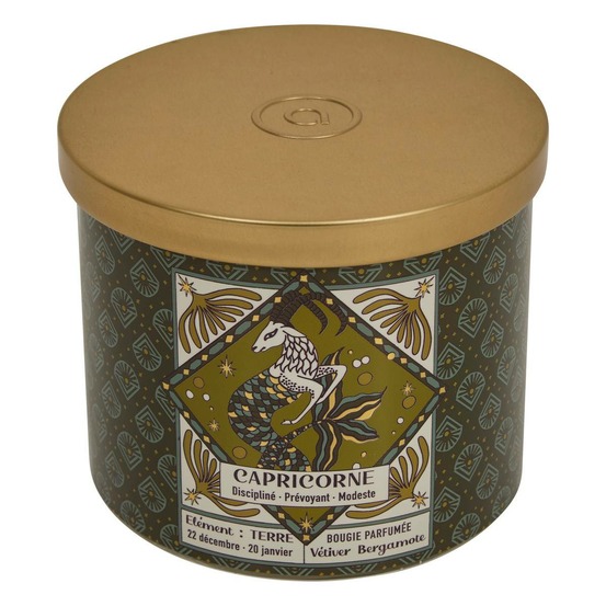 Bougie parfumée astro 396g pot verre assorti