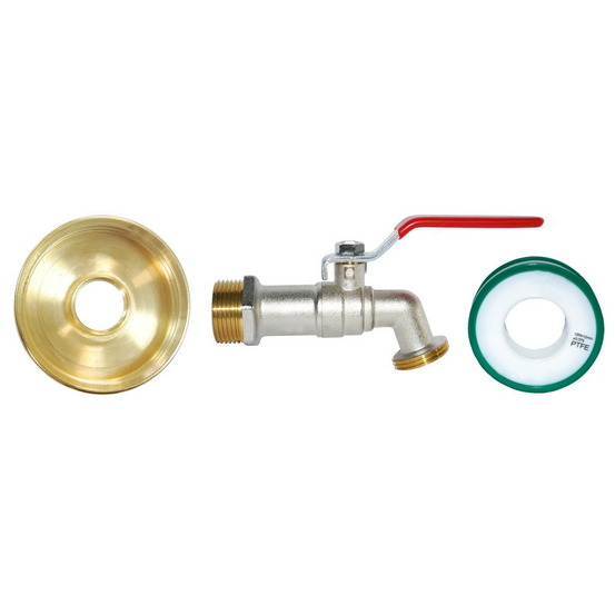 Kit adaptateur de cuve grillagée 1000 litres avec robinet 1/4 tour 15x21