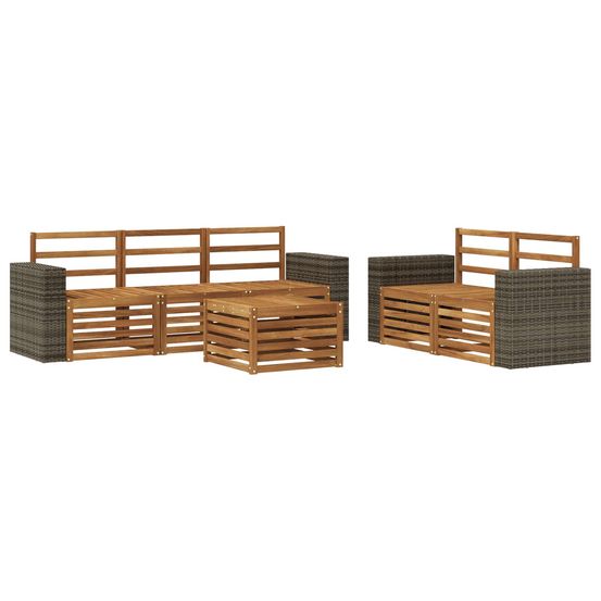 Ensemble de canapés d'extérieur 6 pc naturel