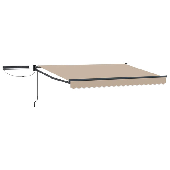Auvent rétractable électrique beige 2,5 x 2 m