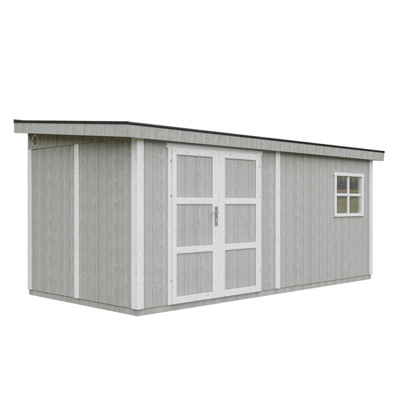 Abri de jardin qualité premium 11,47 m² - h231x248x530 cm - timbela m940-tundra grey