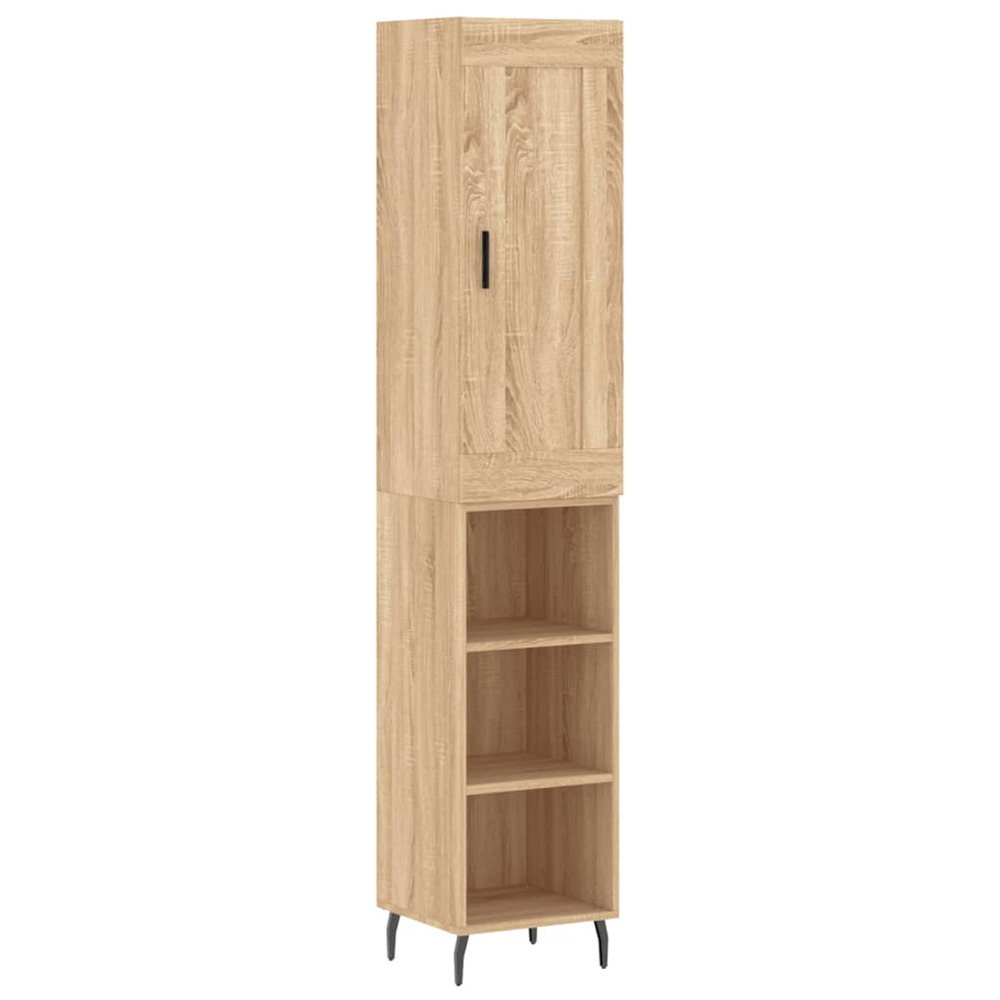 Buffet haut chêne sonoma 34,5x34x180 cm bois d'ingénierie