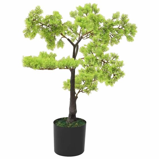 Bonsaï de cyprès artificiel avec pot 60 cm vert