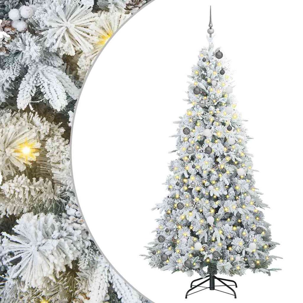 Sapin de noël artificiel à branches articulées blanc 240 cm