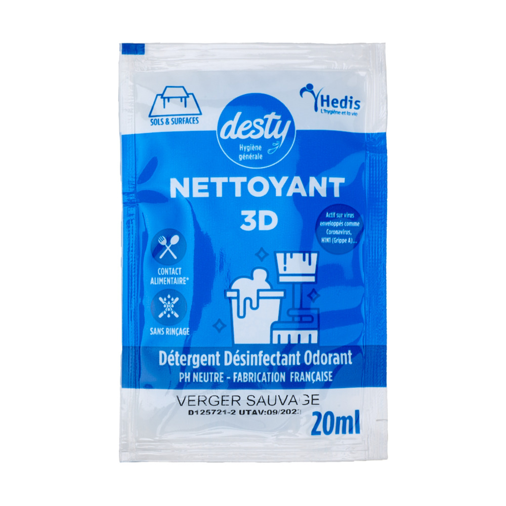 Desty nettoyant 3d verger sauvage flacon de 20ml colis de 250 - sico