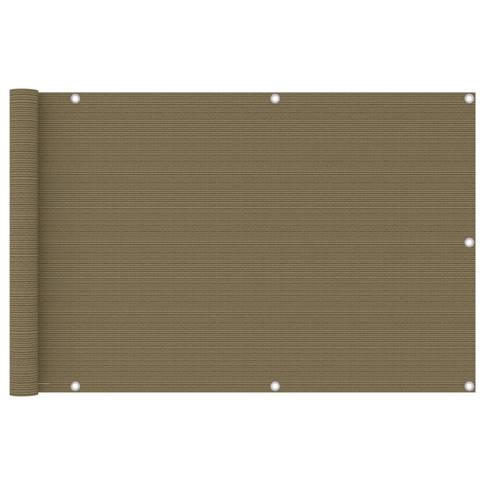 Écran de balcon brise pare vue protection confidentialité 90 x 500 cm pehd taupe