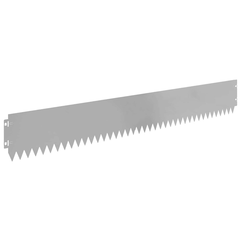 Bordure de pelouse 30 pc 103 x 15 cm acier argenté
