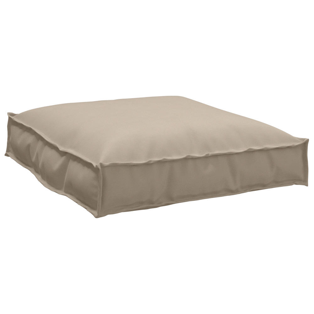 Coussin de palette pour siège taupe 70x70x12 cm en tissu oxford