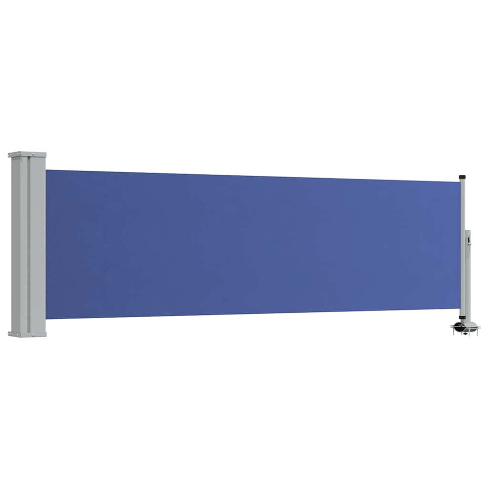 Auvent latéral rétractable de patio 80x300 cm bleu