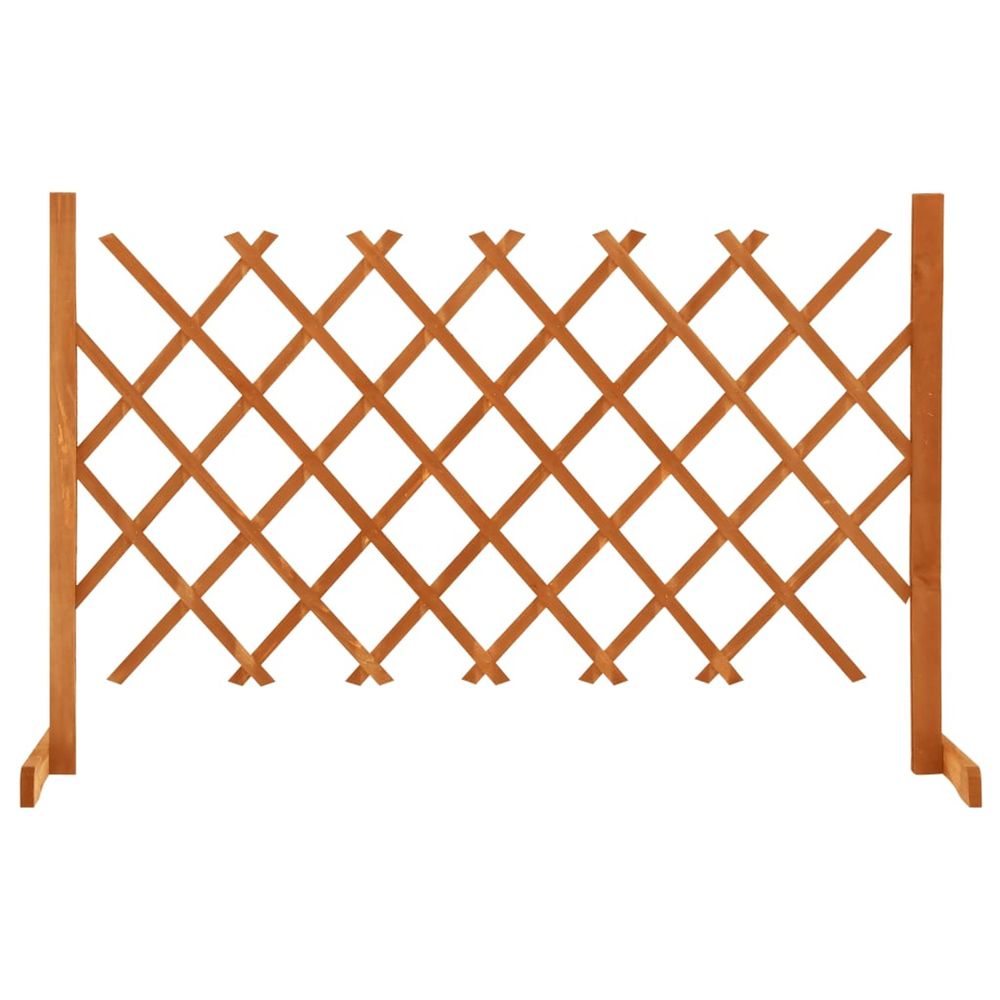 Clôture en treillis de jardin orange 120x90 cm bois de sapin