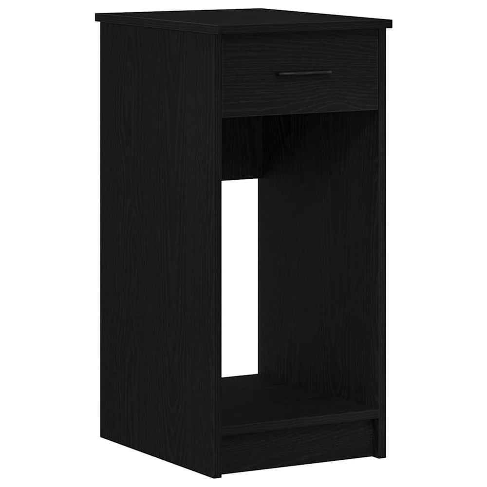 Support de tour d'ordinateur avec tiroir noir 35x45x77 cm
