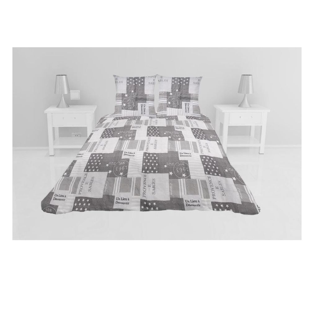Couvre lit microfibre + taies 240 x 260 cm provence