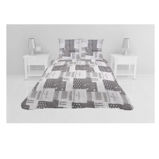 Couvre lit microfibre + taies 240 x 260 cm provence