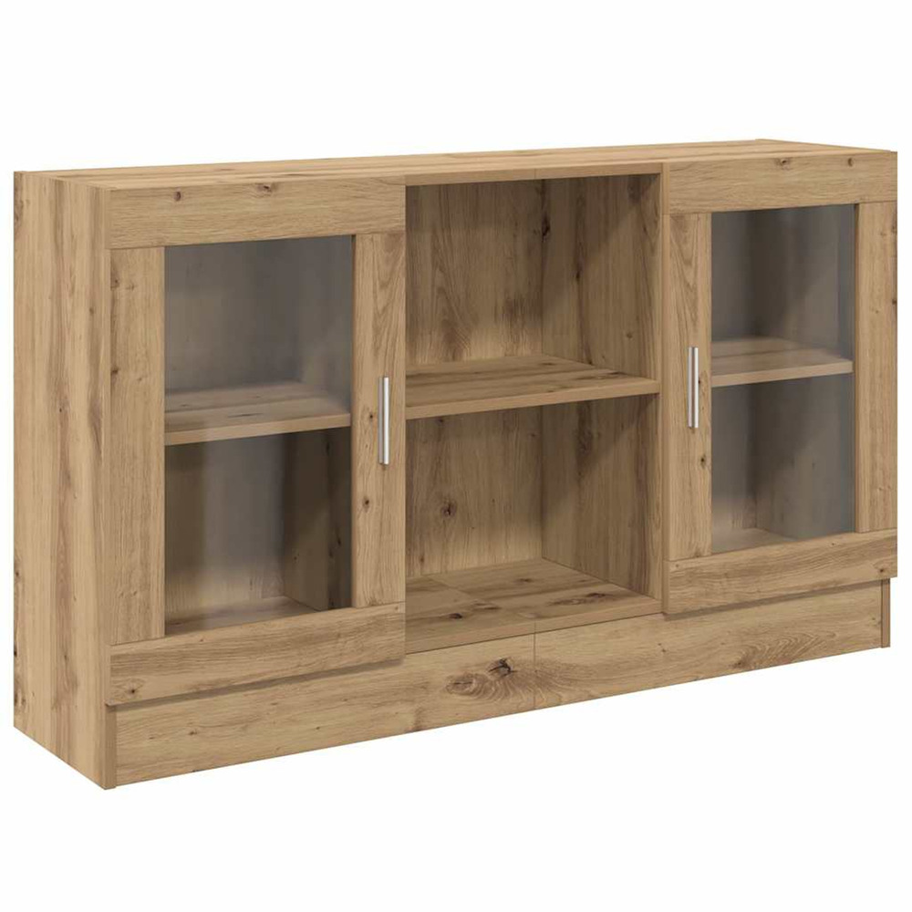 Buffet chêne artisanal 120x30,5x70 cm bois d'ingénierie