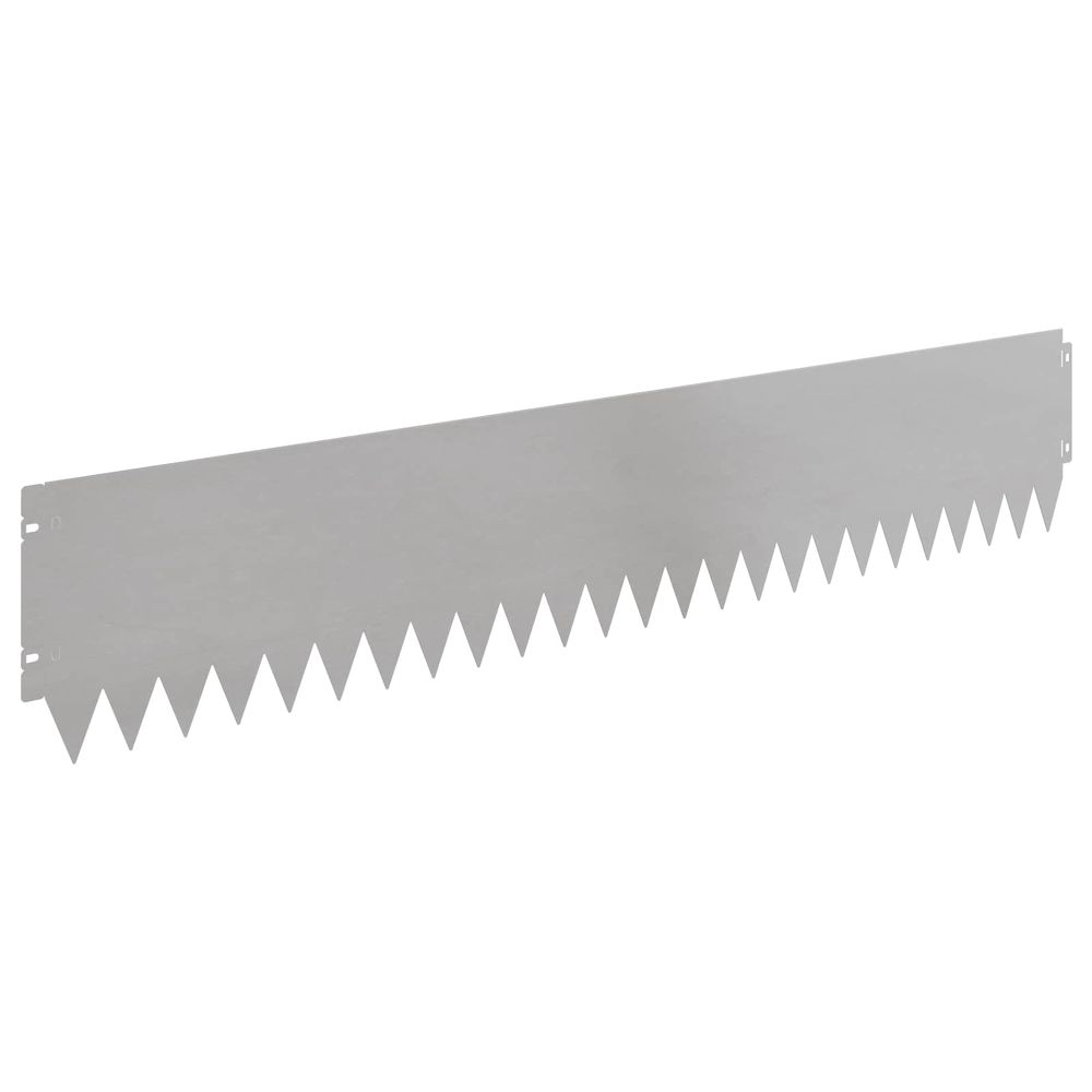 Bordure de pelouse 20 pc 103 x 20 cm stainless steel argenté