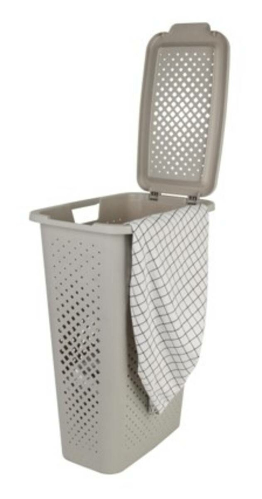 5five - panier à linge en plastique blanc 42l