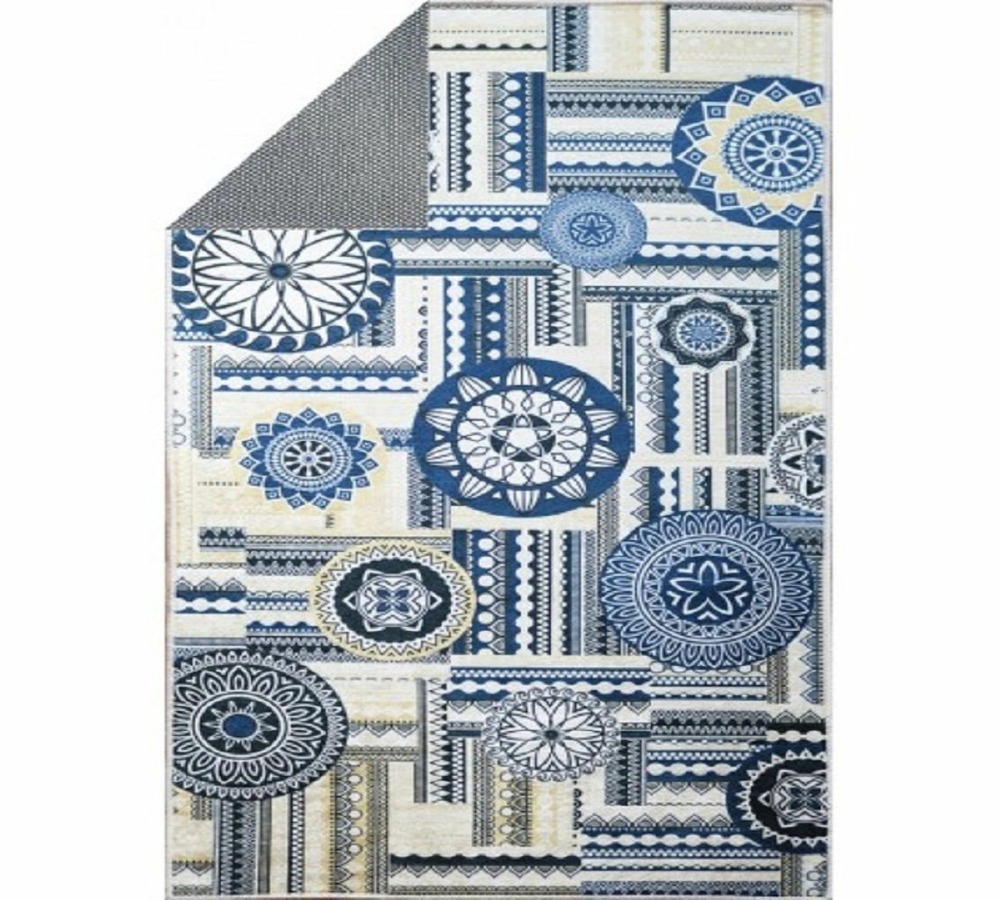 Tapis de salon milano 120 x 180 cm - bleu