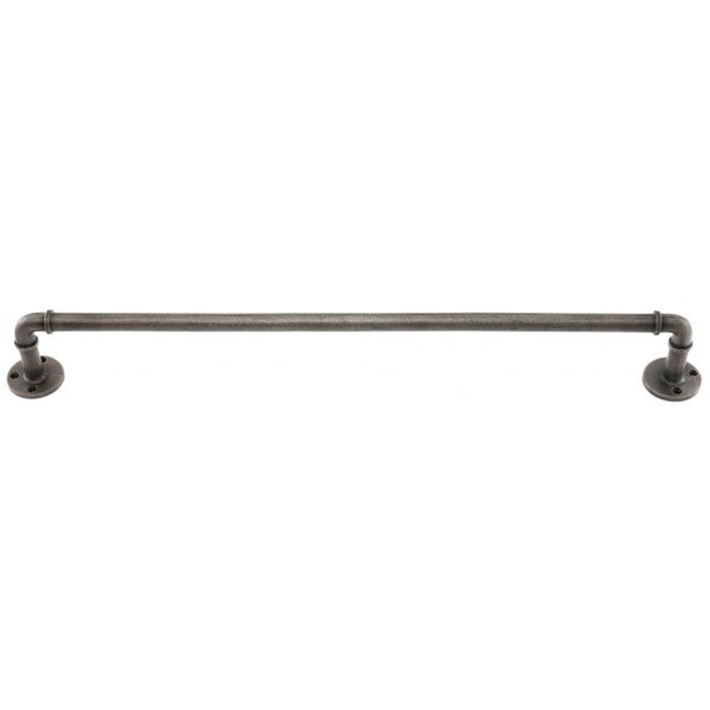 Porte-serviette en fer antique 60 cm argent