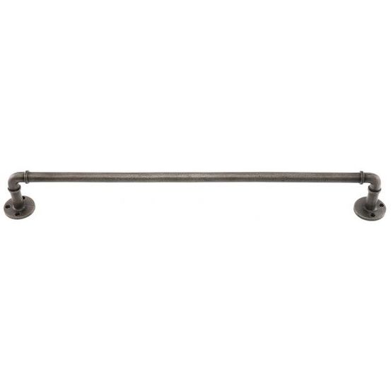Porte-serviette en fer antique 60 cm argent