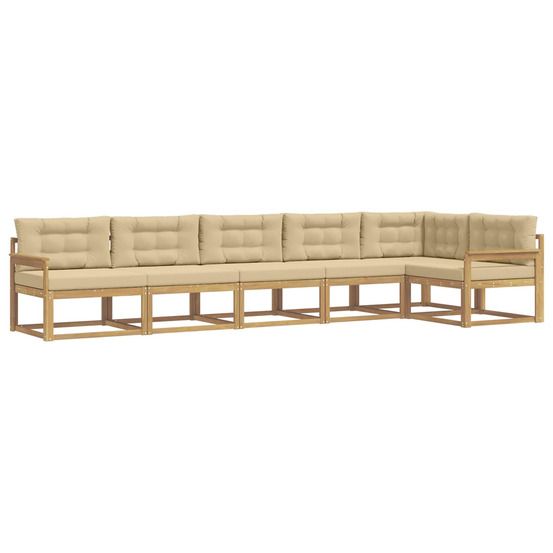 Ensemble de canapés d'extérieur 4 pc blanc et beige polyester
