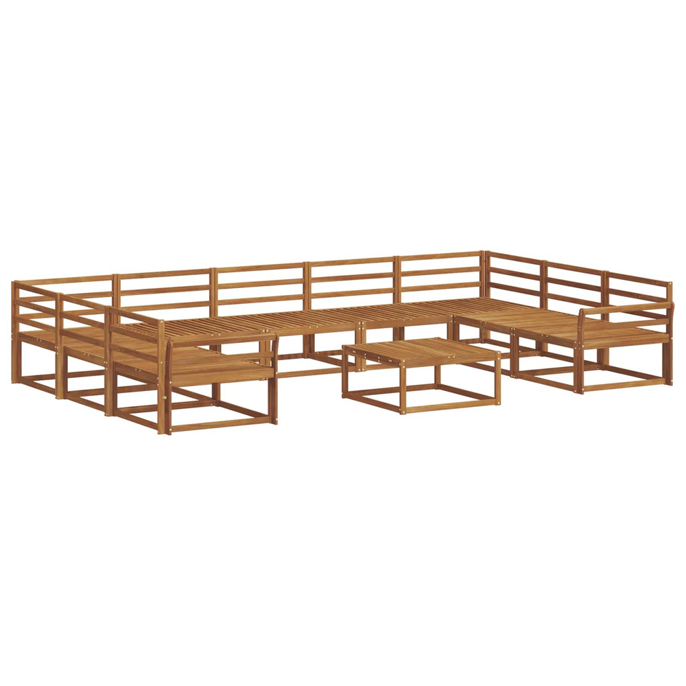 Ensemble de canapés d'extérieur 10 pcs naturel