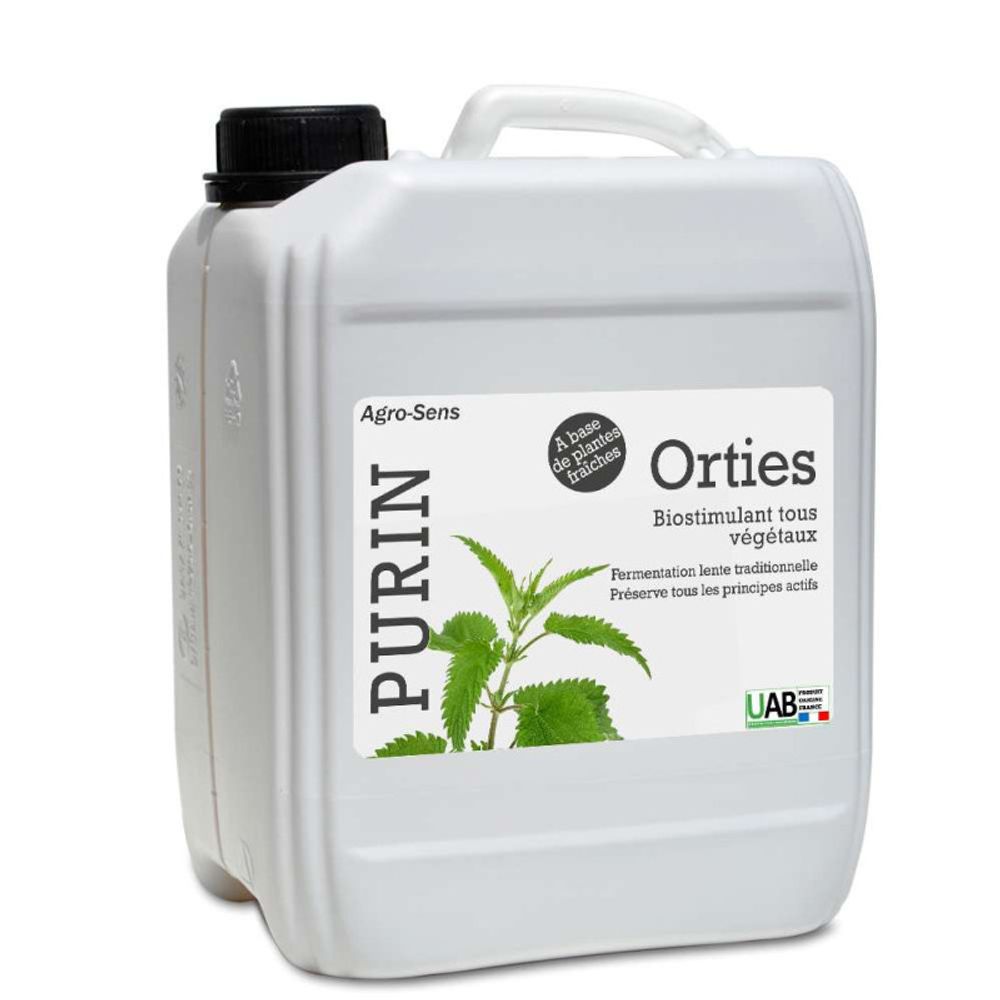 Purin d'orties concentré à base d'orties fraîches - agro sens - 5 litres